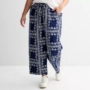 Sonoma Linen Wide Leg Pants 4X
